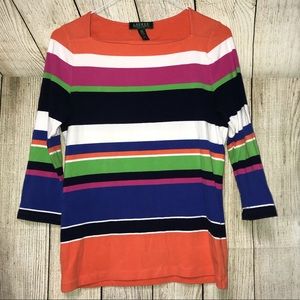Lauren Ralph Lauren Summer Striped Comfy Blouse